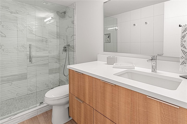705 N Atlantic Ave Unit 4030, New Smyrna Beach, FL 32169 - bathroom with a shower stall, toilet, and vanity