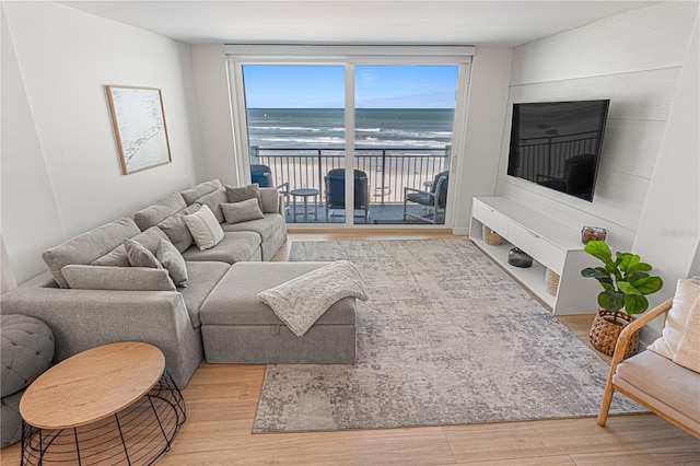 705 N Atlantic Ave Unit 4030, New Smyrna Beach, FL 32169 - living area with wood finished floors