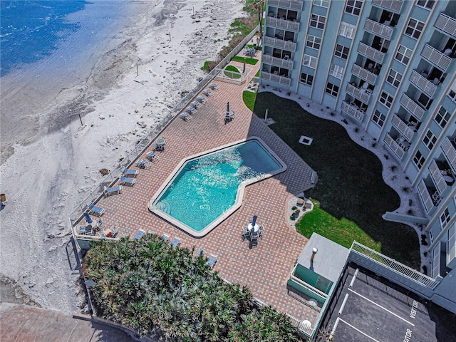 705 N Atlantic Ave Unit 4030, New Smyrna Beach, FL 32169 - drone / aerial view featuring a beach view and a water view