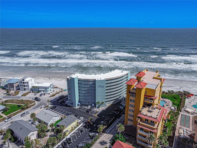 705 N Atlantic Ave Unit 4030, New Smyrna Beach, FL 32169 - drone / aerial view featuring a water view and a view of the beach