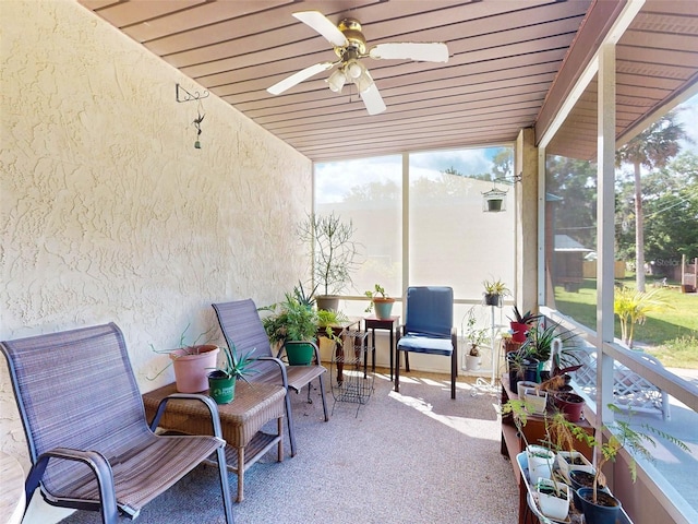 2218 Orange Tree Dr, Edgewater, FL 32141 - sunroom featuring ceiling fan