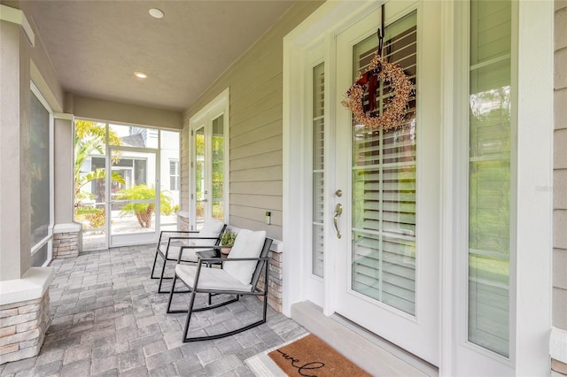 exterior space with a porch