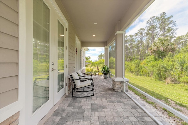 view of patio with french doors