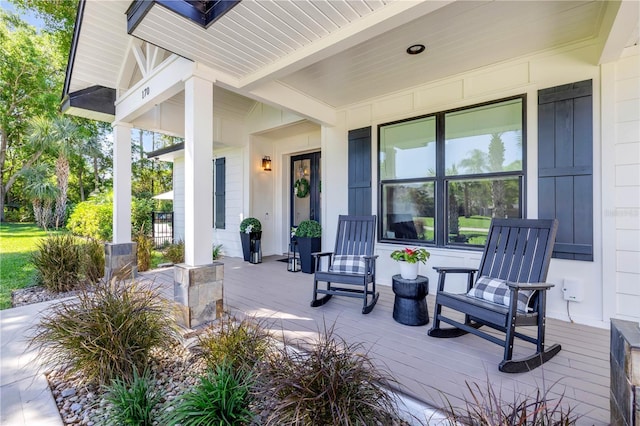 170 Live Oak Ct, New Smyrna Beach, FL 32168 - view of patio / terrace with a porch