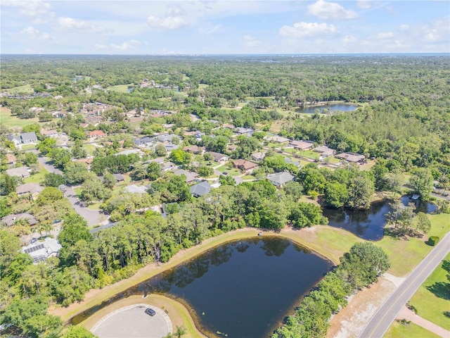 170 Live Oak Ct, New Smyrna Beach, FL 32168 - birds eye view of property with a water view, a wooded view, and a residential view