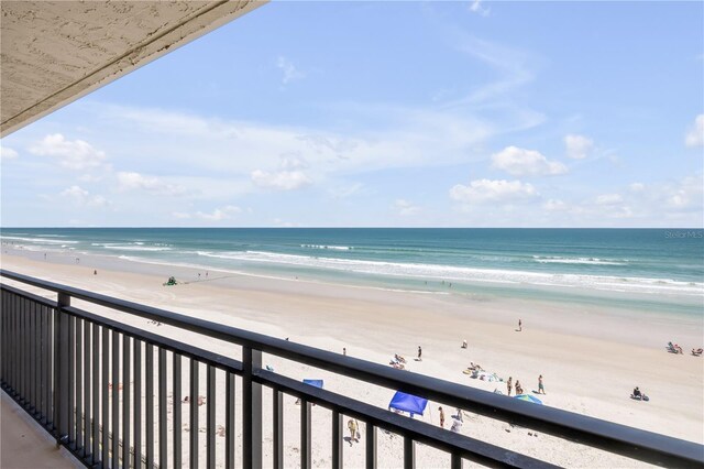 4139 S Atlantic Ave Unit A504, New Smyrna Beach, FL 32169 - water view featuring a view of the beach