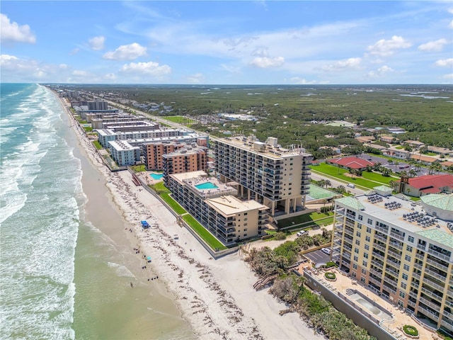 4139 S Atlantic Ave Unit A504, New Smyrna Beach, FL 32169 - birds eye view of property featuring a view of the beach and a water view