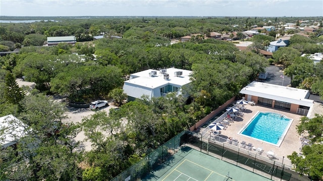 4150 S Atlantic Ave Unit 115D, New Smyrna Beach, FL 32169 - birds eye view of property featuring a forest view