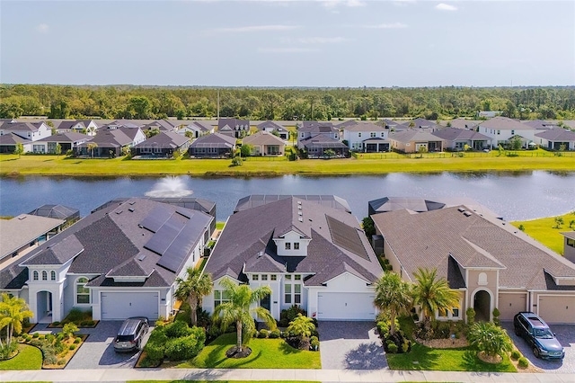 6277 W Fallsgrove Ln, Port Orange, FL 32128 - birds eye view of property featuring a water view and a residential view
