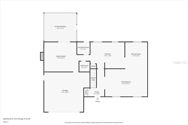 3644 Dame St, Port Orange, FL 32129 - plan