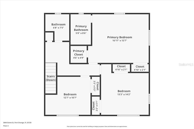 3644 Dame St, Port Orange, FL 32129 - plan