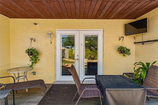 109 Shangri La Cir, Edgewater, FL 32132 - view of patio / terrace featuring french doors