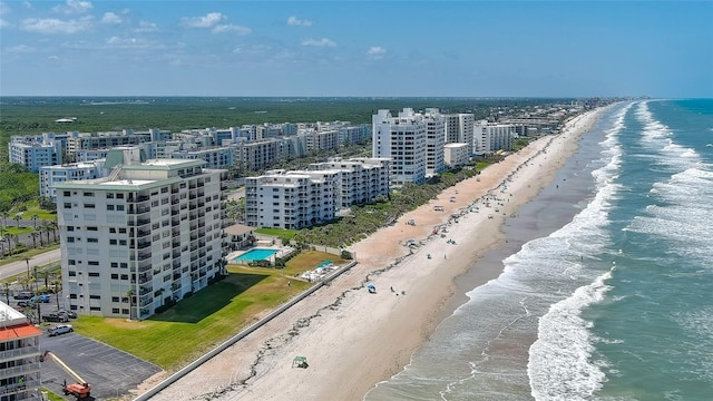 5499 Atlantic Unit 104, New Smyrna Beach, FL 32169 - bird's eye view with a water view and a view of the beach