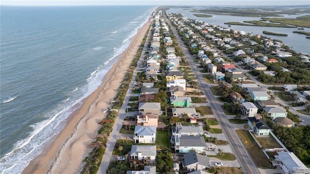 6260 S Atlantic Ave, New Smyrna Beach, FL 32169 - aerial view featuring a water view and a view of the beach