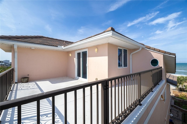 6260 S Atlantic Ave, New Smyrna Beach, FL 32169 - balcony featuring a water view