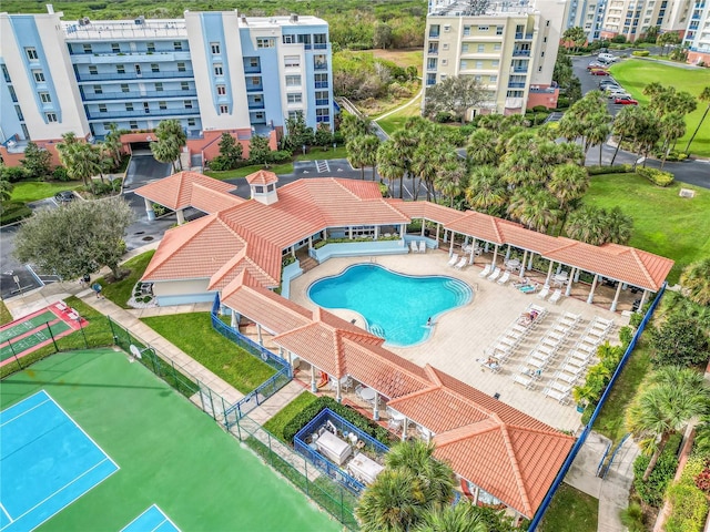 birds eye view of property