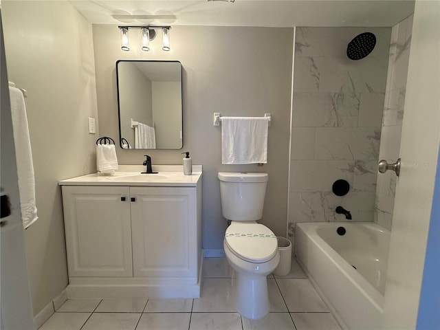 4175 S Atlantic Ave Unit 5280, New Smyrna Beach, FL 32169 - bathroom with toilet, vanity, baseboards, and shower / washtub combination