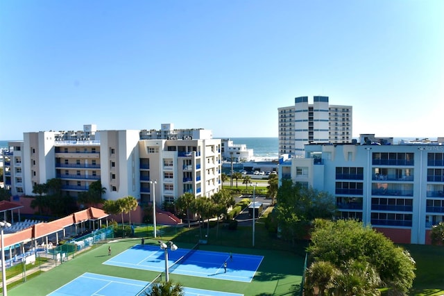5300 S Atlantic Ave Unit 8-402, New Smyrna Beach, FL 32169 - exterior space with fence, a water view, and a city view