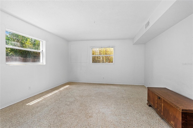 216 Dune Cir, New Smyrna Beach, FL 32169 - empty room featuring light speckled floor, visible vents, a wealth of natural light, and baseboards
