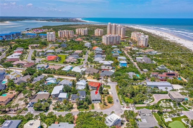 216 Dune Cir, New Smyrna Beach, FL 32169 - aerial view with a view of the beach and a water view