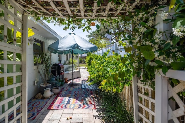 825 E 23rd Ave, New Smyrna Beach, FL 32169 - view of patio / terrace featuring fence
