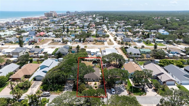 825 E 23rd Ave, New Smyrna Beach, FL 32169 - bird's eye view featuring a water view and a residential view