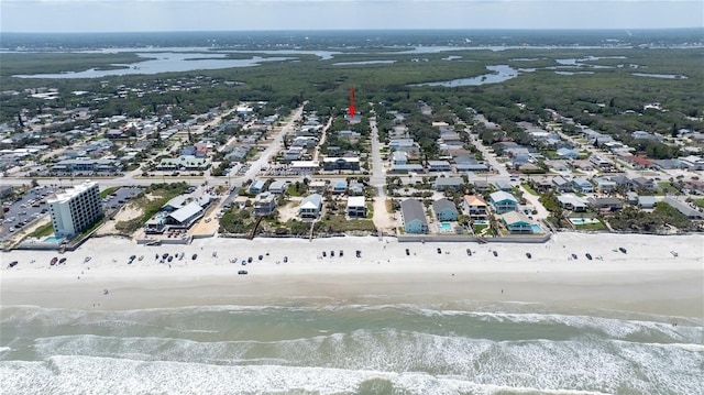 825 E 23rd Ave, New Smyrna Beach, FL 32169 - birds eye view of property featuring a water view and a view of the beach