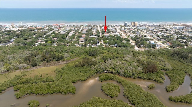 825 E 23rd Ave, New Smyrna Beach, FL 32169 - drone / aerial view with a water view