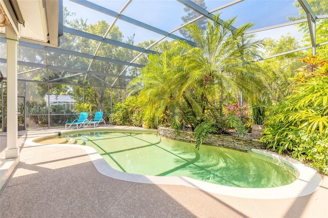 2815 Bay Side Dr, New Smyrna Beach, FL 32168 - pool with a patio and a lanai