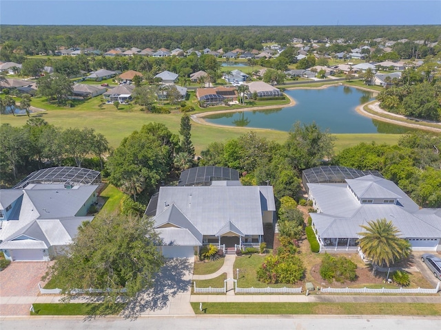 2815 Bay Side Dr, New Smyrna Beach, FL 32168 - drone / aerial view with a residential view and a water view