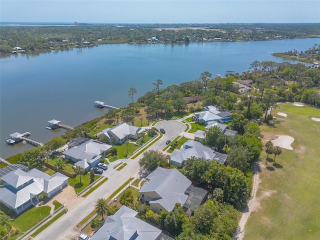 2815 Bay Side Dr, New Smyrna Beach, FL 32168 - bird's eye view with a residential view and a water view