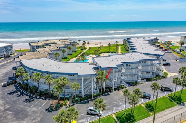4841 Saxon Dr Unit C201, New Smyrna Beach, FL 32169 - bird's eye view with a water view and a view of the beach