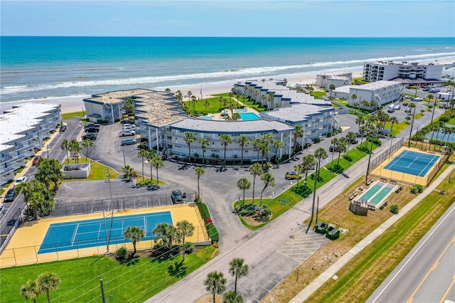 4841 Saxon Dr Unit C201, New Smyrna Beach, FL 32169 - bird's eye view featuring a beach view and a water view