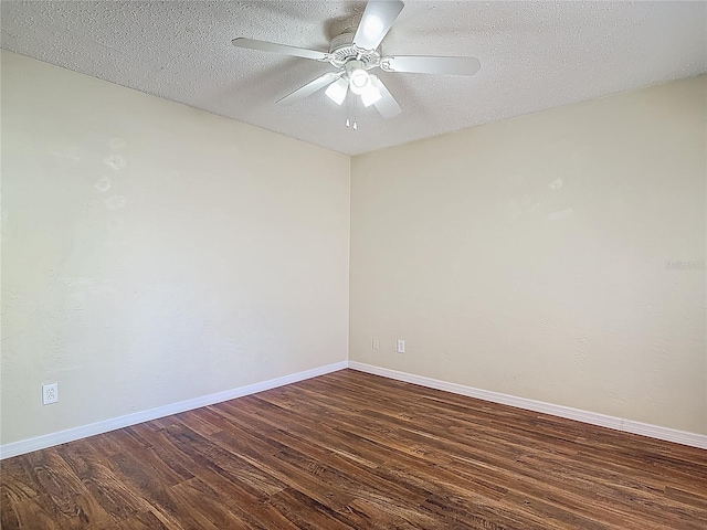 95 Moonstone Ct, Port Orange, FL 32129 - spare room featuring wood finished floors, a textured ceiling, a ceiling fan, and baseboards