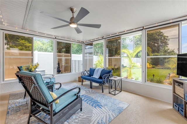 2548 E Compton St, Orlando, FL 32806 - sunroom with a ceiling fan and plenty of natural light