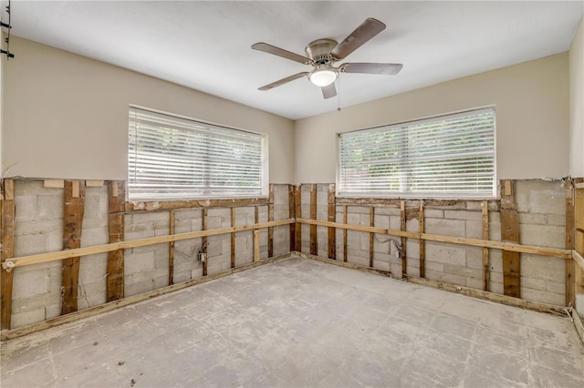431 Palmetto St, Edgewater, FL 32132 - spare room with ceiling fan and a wainscoted wall