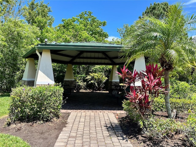 519 Aeolian Dr, New Smyrna Beach, FL 32168 - view of parking featuring a gazebo
