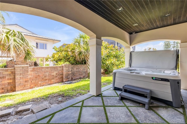 6771 Turtlemound Rd, New Smyrna Beach, FL 32169 - view of patio / terrace with fence