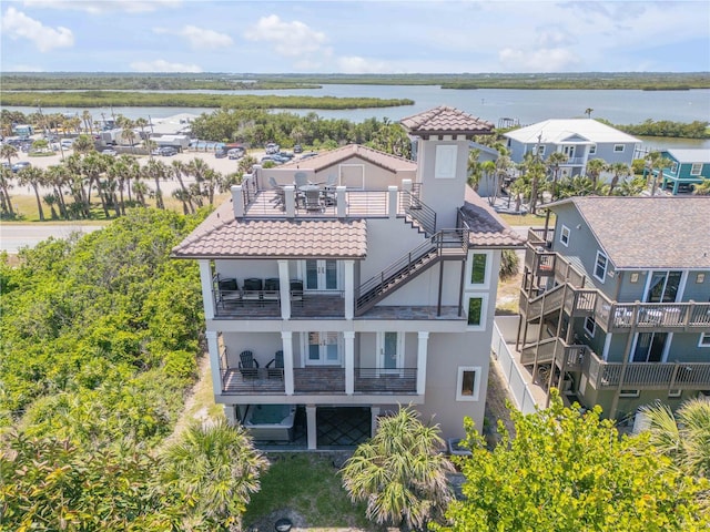 6771 Turtlemound Rd, New Smyrna Beach, FL 32169 - aerial view featuring a water view
