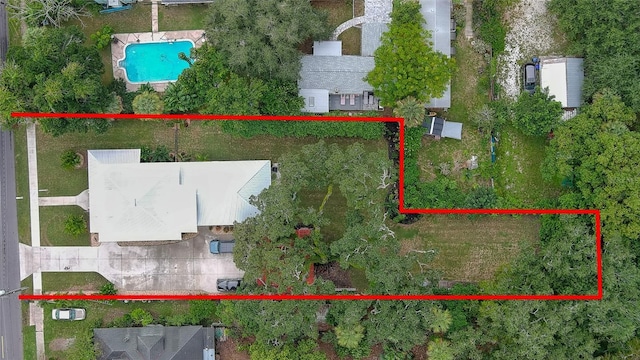 508 Faulkner St, New Smyrna Beach, FL 32168 - aerial view of property's location featuring property boundaries highlighted and a pool