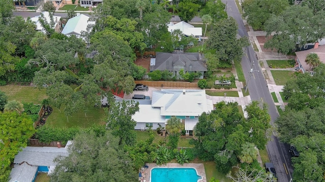 508 Faulkner St, New Smyrna Beach, FL 32168 - aerial view of residential area with a pool area