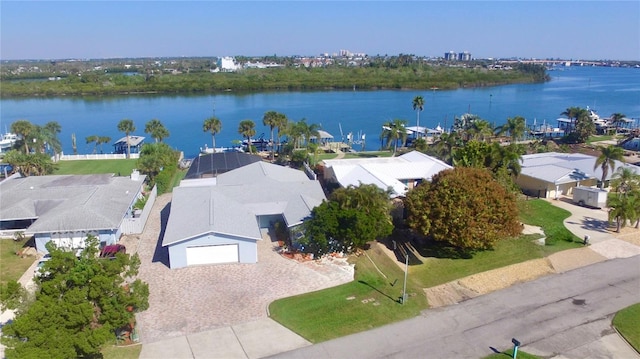 34 Richmond Dr, New Smyrna Beach, FL 32169 - bird's eye view with a water view and a residential view