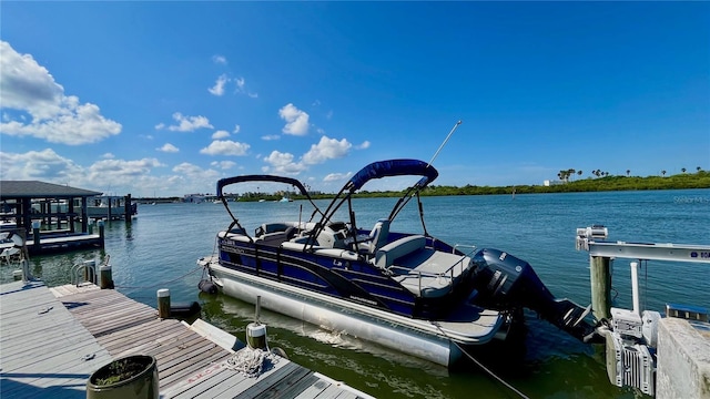 34 Richmond Dr, New Smyrna Beach, FL 32169 - view of dock with a water view