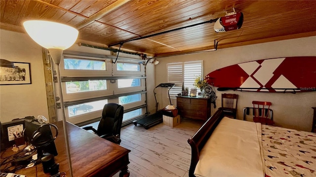 34 Richmond Dr, New Smyrna Beach, FL 32169 - bedroom with wood ceiling and hardwood / wood-style floors