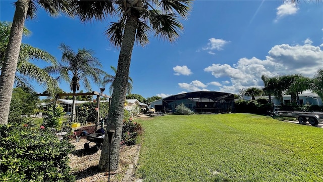 34 Richmond Dr, New Smyrna Beach, FL 32169 - view of yard featuring glass enclosure