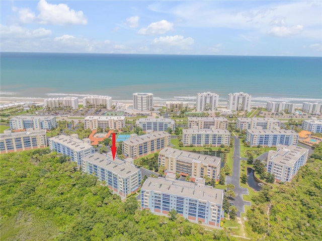 bird's eye view of a nearby body of water