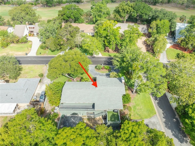 aerial view with a residential view