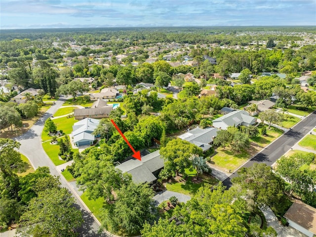 bird's eye view featuring a residential view