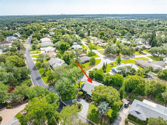 birds eye view of property featuring a residential view