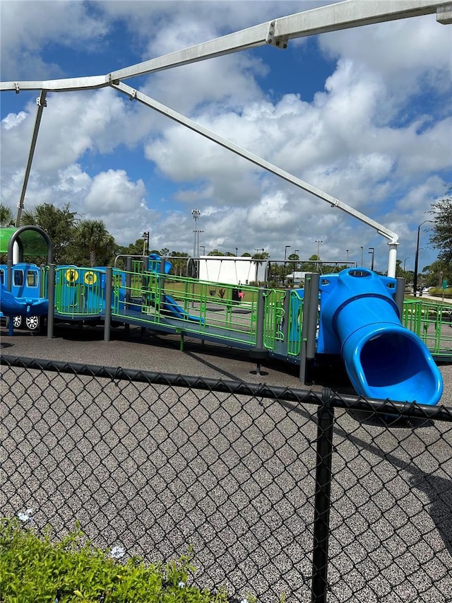 view of community jungle gym
